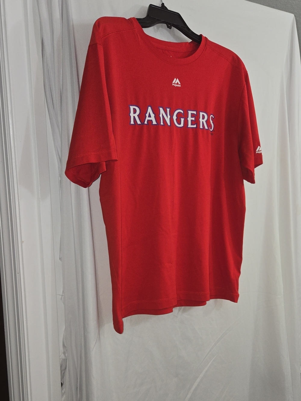 Majestic Red Rangers Crewneck Shirt - Men's
